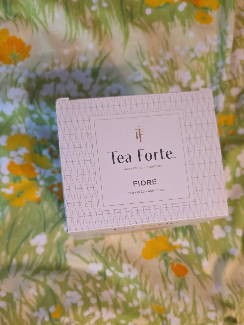 NIB Tea Forte Fiore Wild Poppy 14oz Steeping Cup Infuser Lid Floral